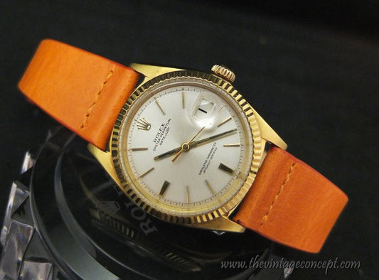 Rolex  18K YG Datejust Silver Dial 1601 (SOLD)