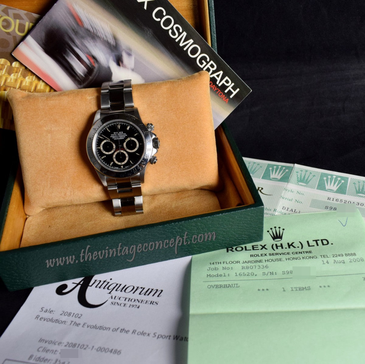 Rolex Daytona Black Dial 16520 ( Full Set )   ( SOLD )