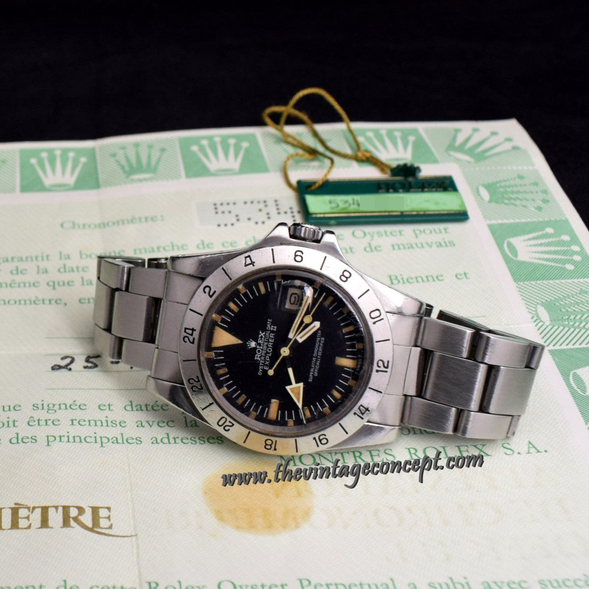 Rolex Explorer II Unpolished Case 1655 w/ Original Paper & Tag   ( SOLD )