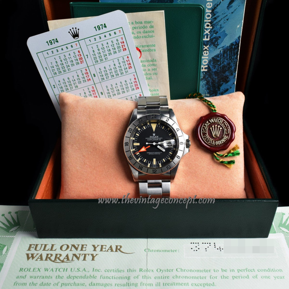 Rolex Explorer II Orange Hand 1655 (Box Set) (SOLD)