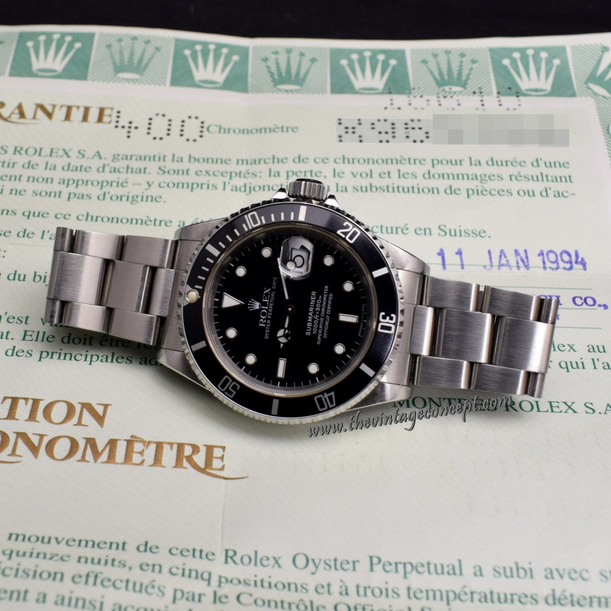 Rolex Submariner Unpolished Case 16610 w/ Original Paper (SOLD)