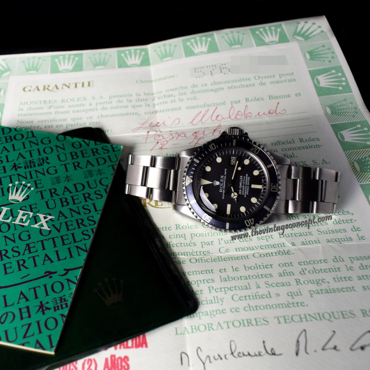 Rolex Sea-Dweller Rail Dial 1665 w/ Original Paper (SOLD)