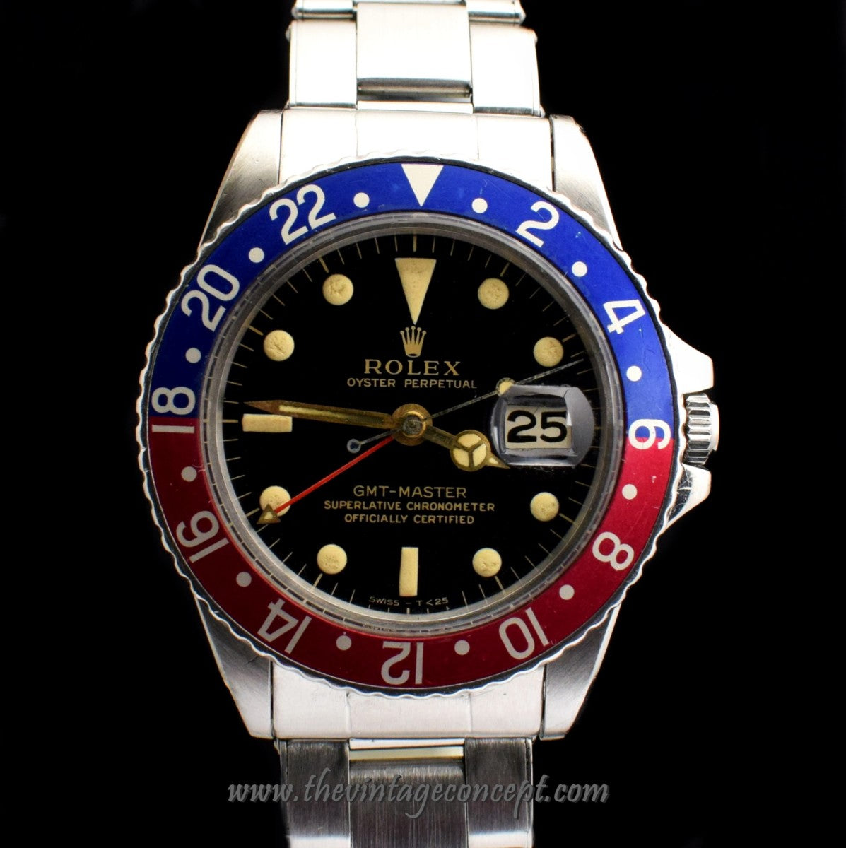 Rolex GMT Master Gilt Dial 1675 with Paper  ( SOLD )