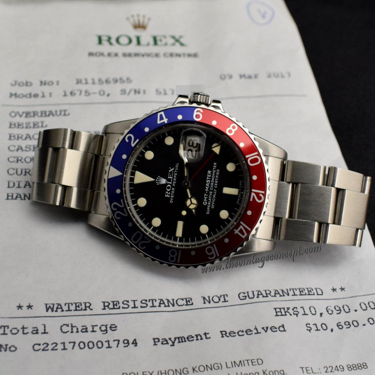 Rolex GMT Master 1675 with Service Paper (SOLD)