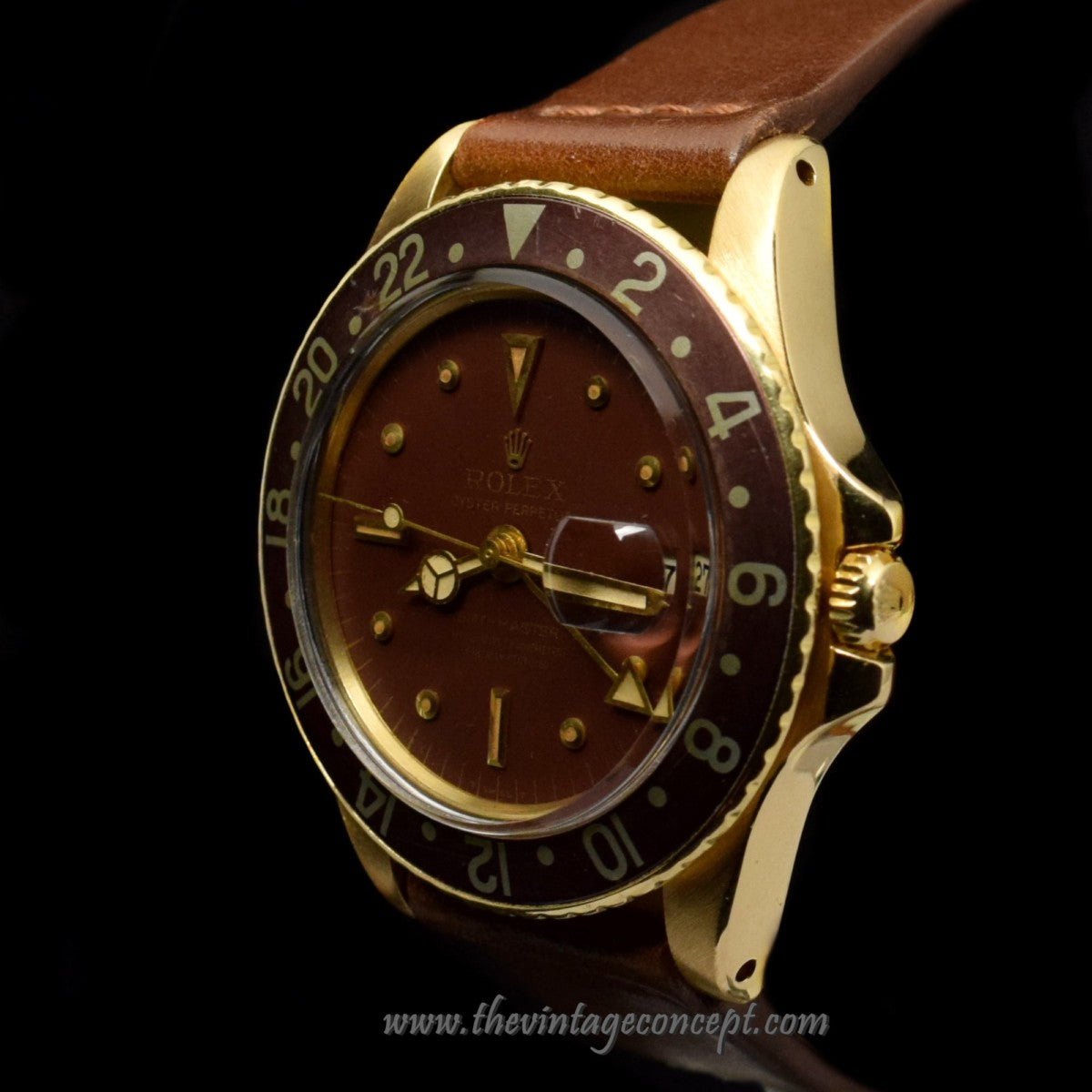 Rolex GMT Master 18K YG Brown Nipple Dial 1675 ( Full Set ) (SOLD)