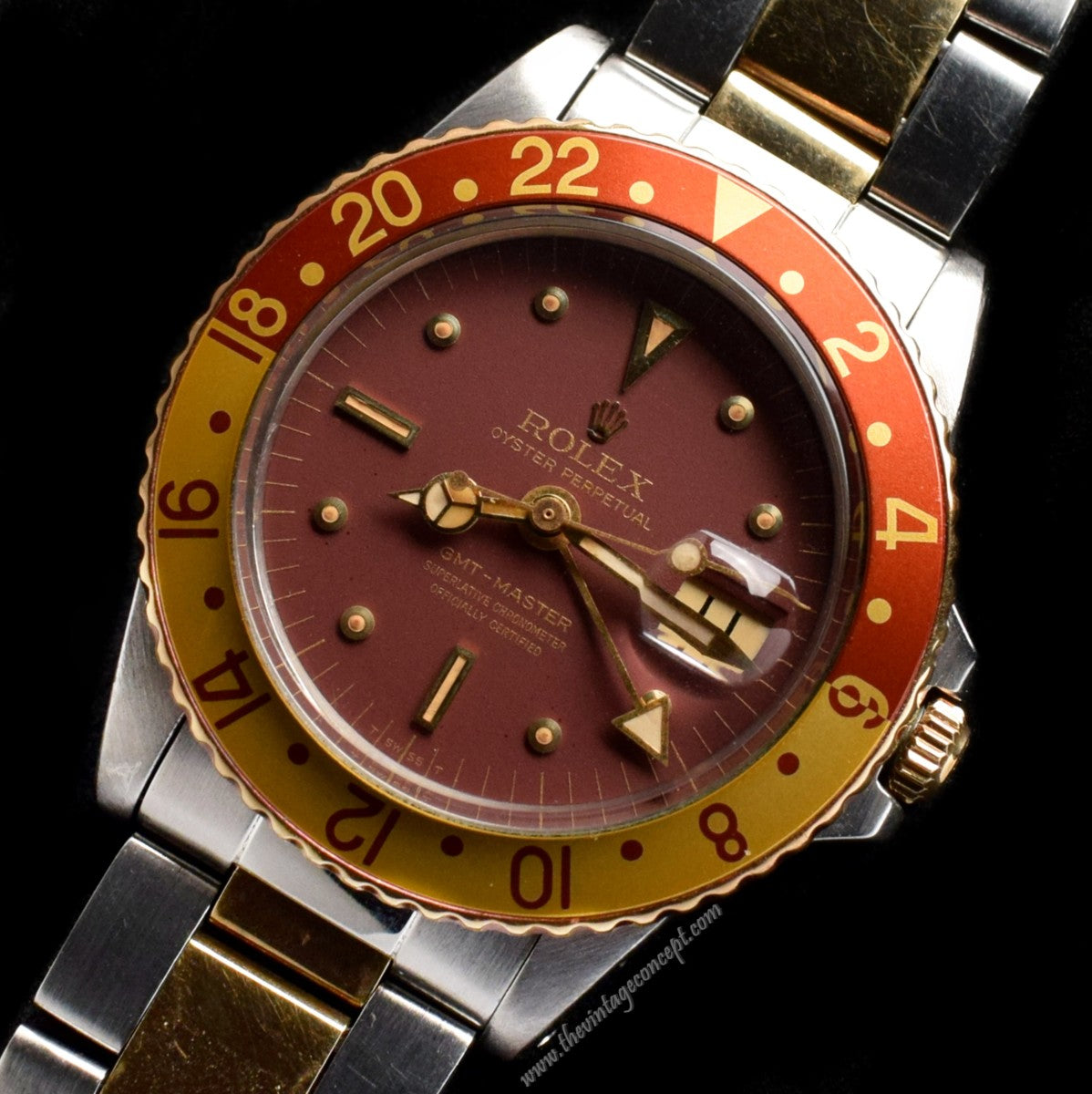 Rolex GMT-Master Two-Tones Brown Nipple Dial 1675 (SOLD)