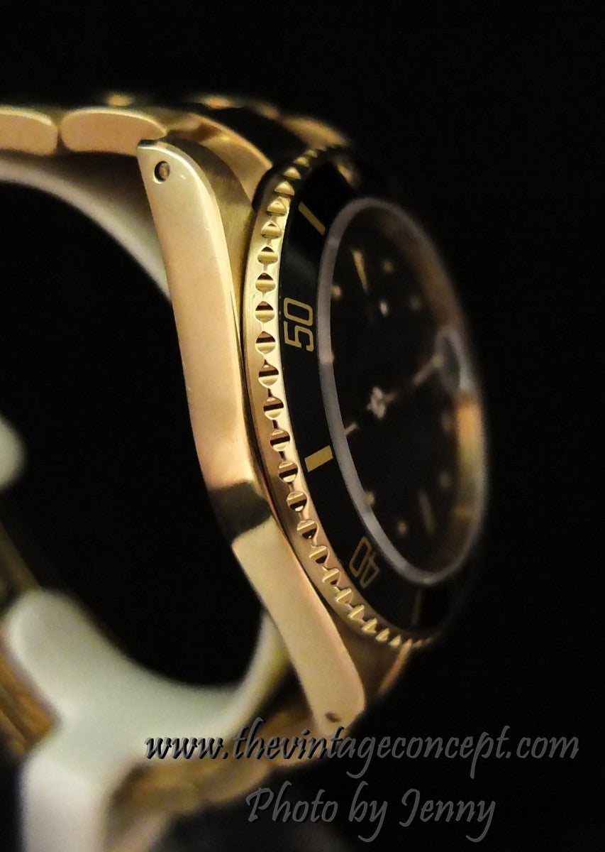 Rolex Submariner 18K YG Black Nipple Dial 16808 (SOLD)