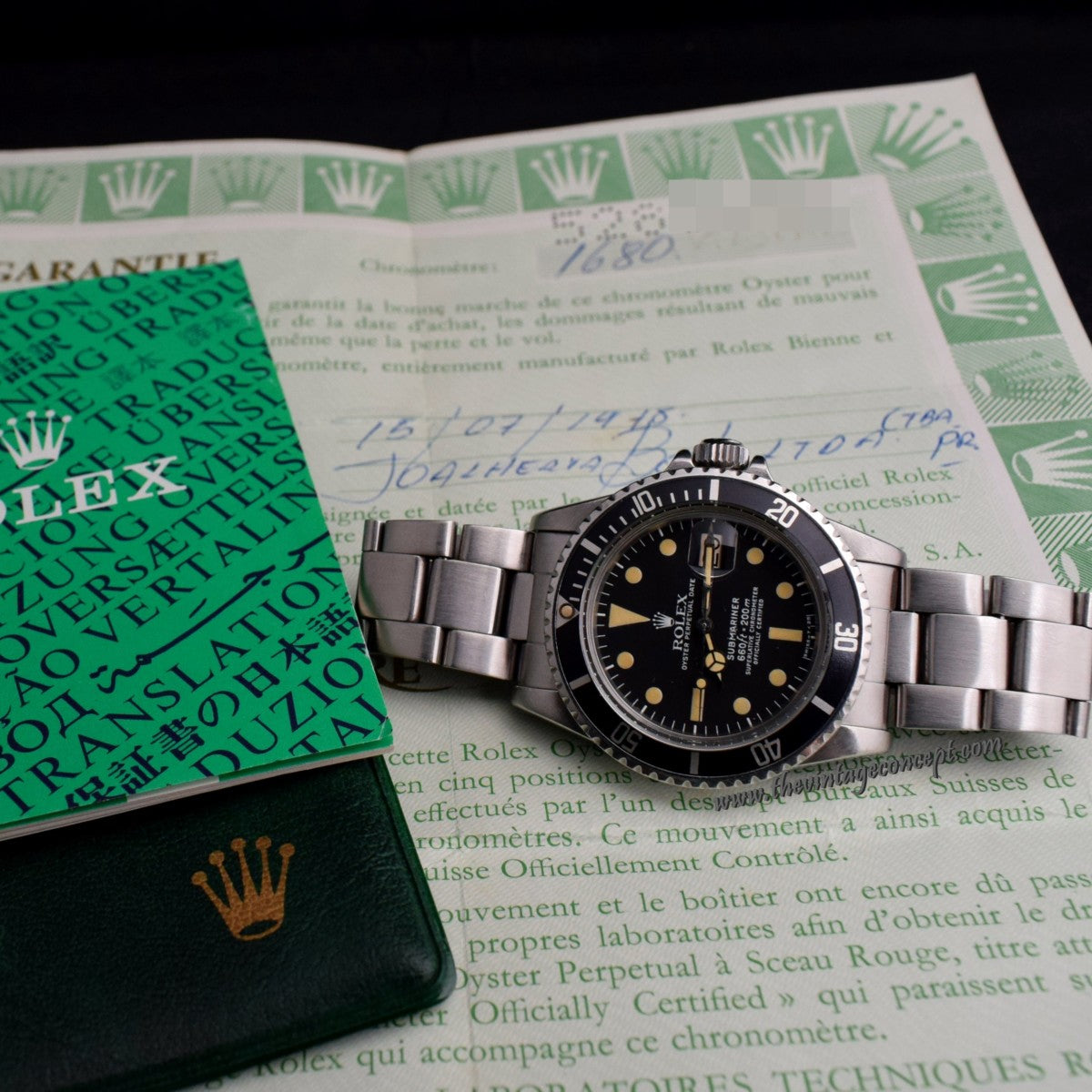 Rolex Submariner Matte Dial 1680 w/ Original Paper (SOLD)