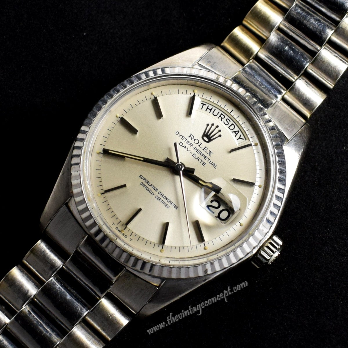 Rolex 18K WG Day-Date White Dial 1803 (SOLD)