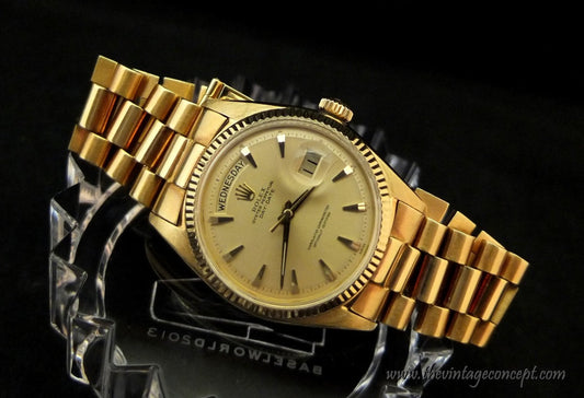 Rolex 18K YG Day Date Doorstep Index Dial 1803 (SOLD)