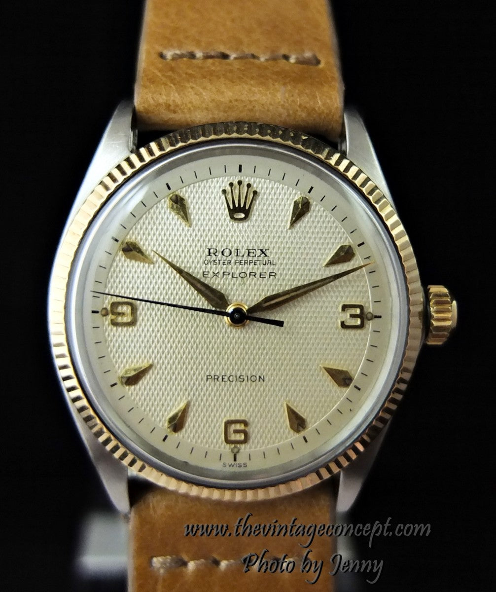 Rolex Explorer Two-Tones Honeycomb Dial 5501 (SOLD)