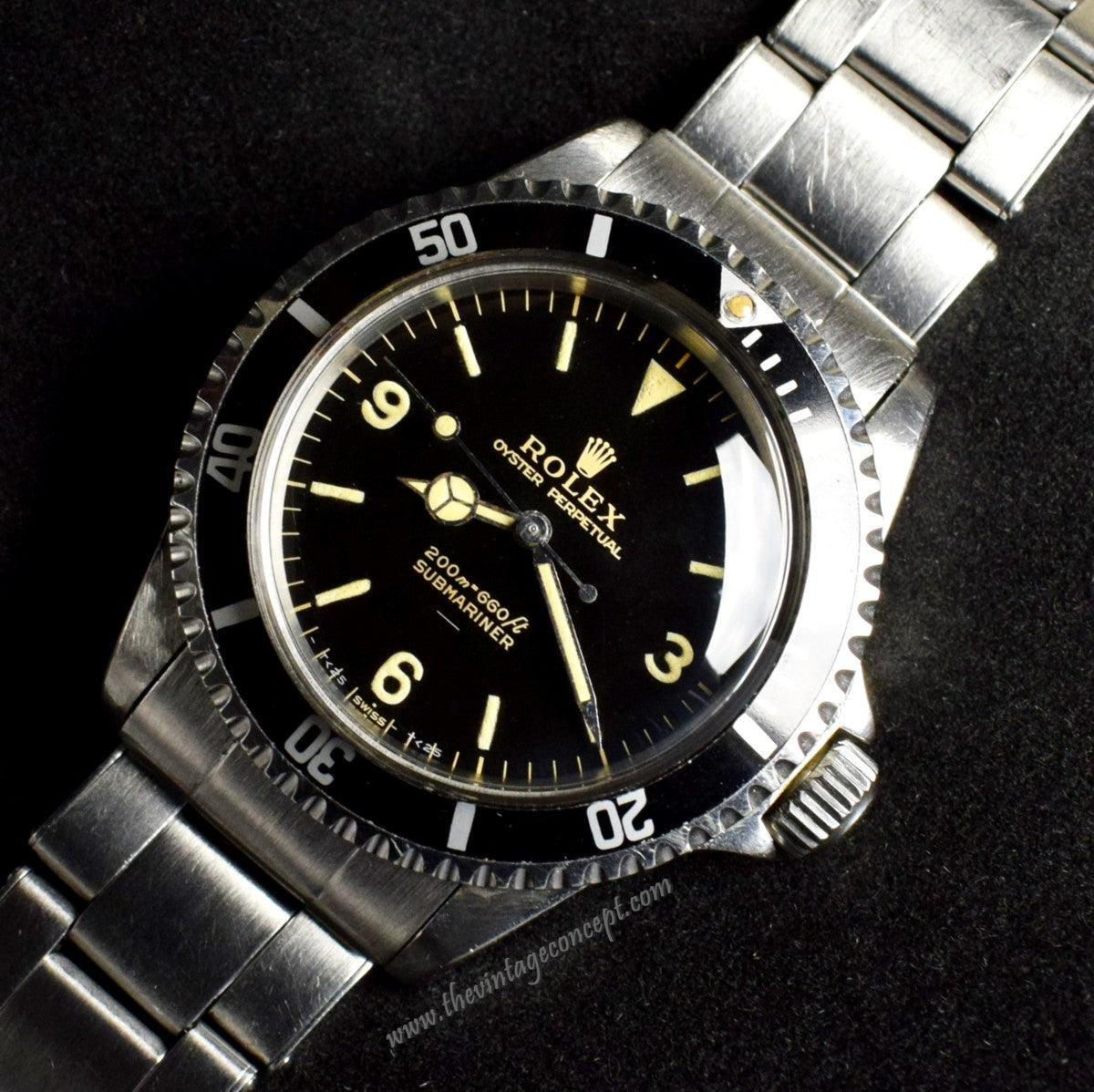 Rolex Submariner Gilt Explorer Dial 5513 Double T<25 Underline (SOLD)