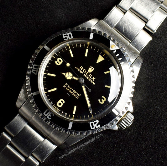 Rolex Submariner Gilt Explorer Dial 5513 Double T<25 Underline (SOLD)