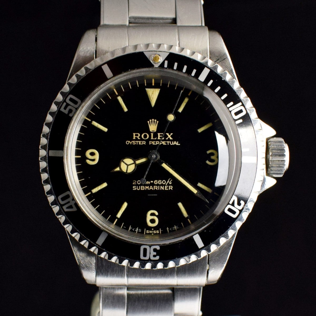 Rolex Submariner Gilt Explorer Dial 5513 Double T<25 Underline (SOLD)