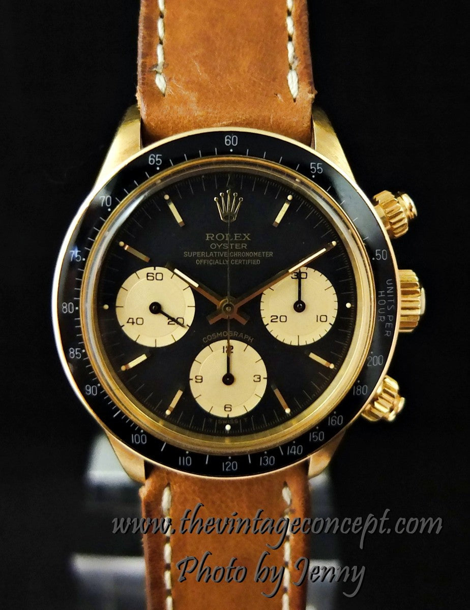 Rolex 18k YG Daytona Black dial 6263 (SOLD)