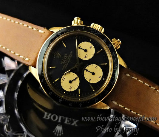 Rolex 18k YG Daytona Black dial 6263 (SOLD)