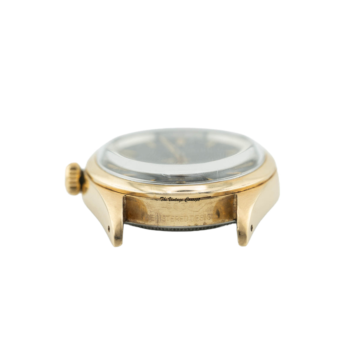 Rolex Oyster Perpetual 6634 Golden egg Black Gilt Dial