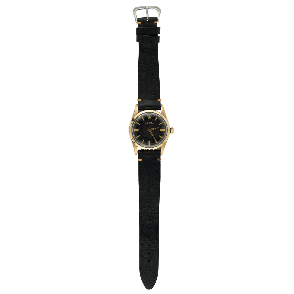 Rolex Oyster Perpetual 6634 Golden egg Black Gilt Dial
