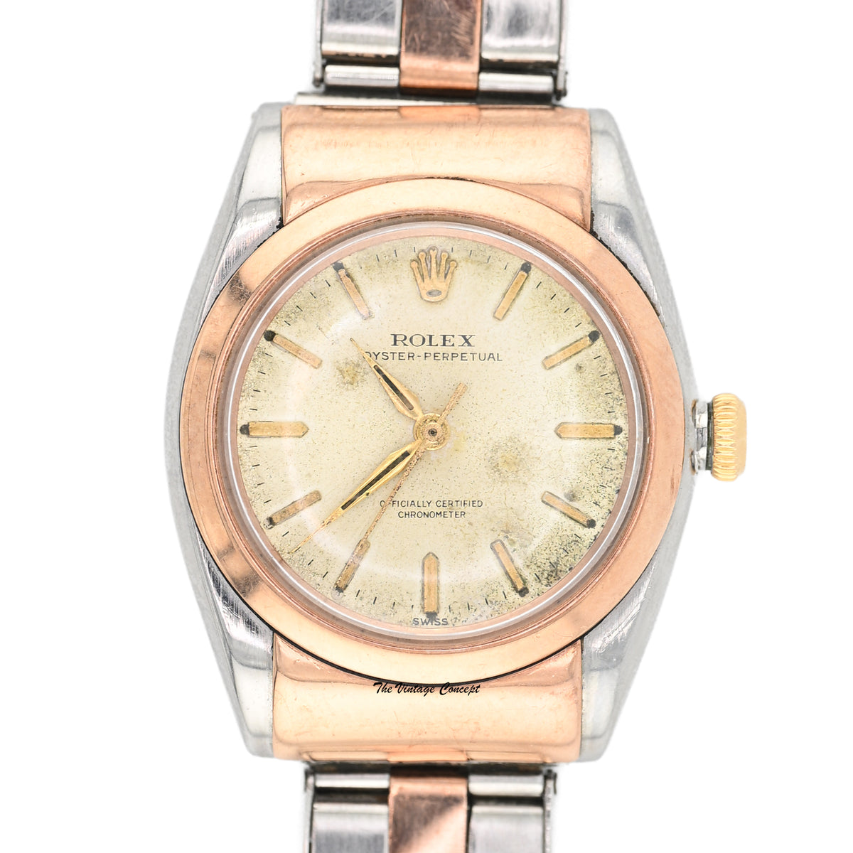 Rolex Oyster Perpetual Bubbleback Two-Tone Stainless Steel & Rose Gold Automatic Watch