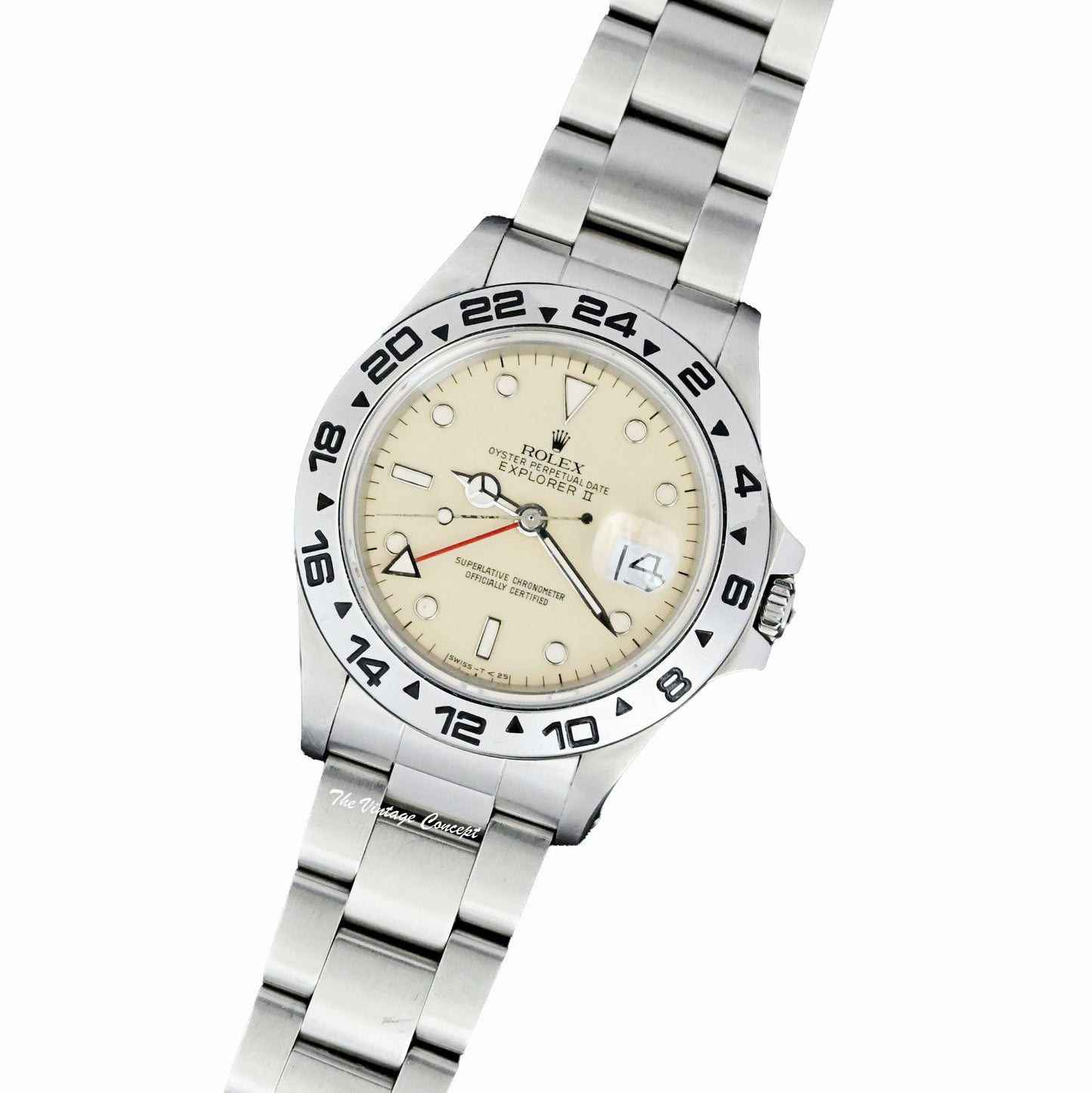Rolex Explorer II 16550 Cream Dial with Bracelet and Original Paper