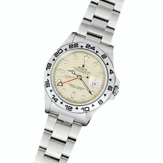 Rolex Explorer II 16550 Cream Dial with Bracelet and Original Paper