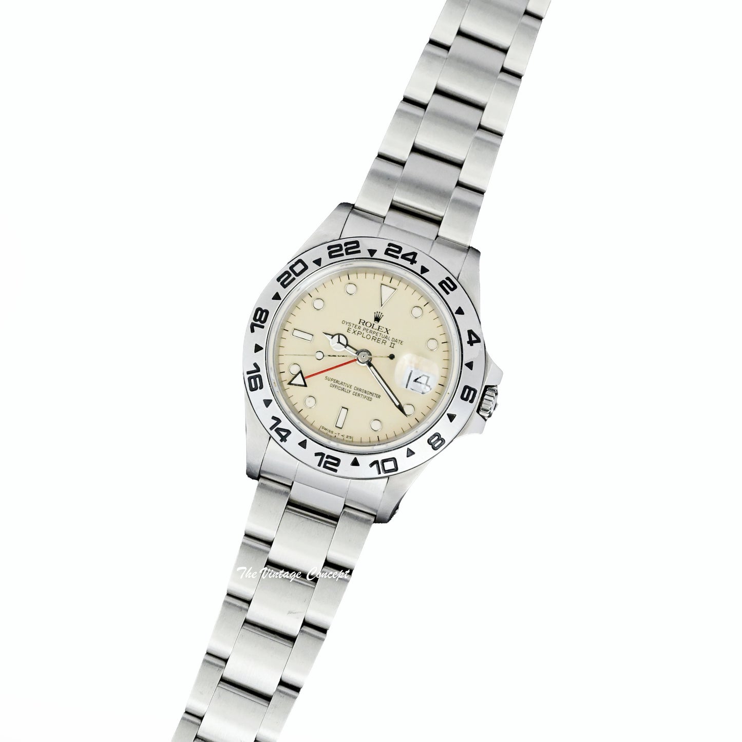 Rolex Explorer II 16550 Cream Dial with Bracelet and Original Paper