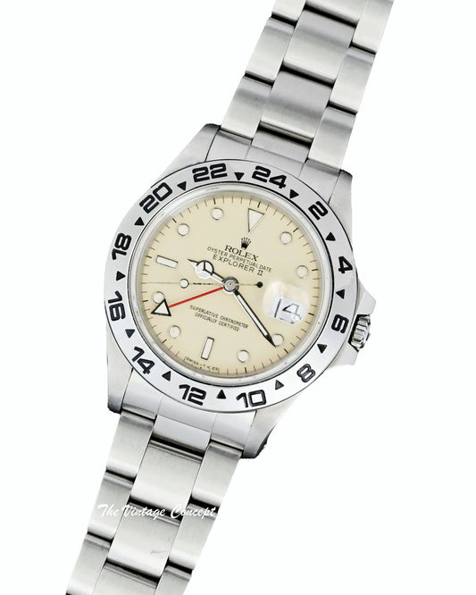 Rolex Explorer II 16550 Cream Dial with Bracelet and Original Paper