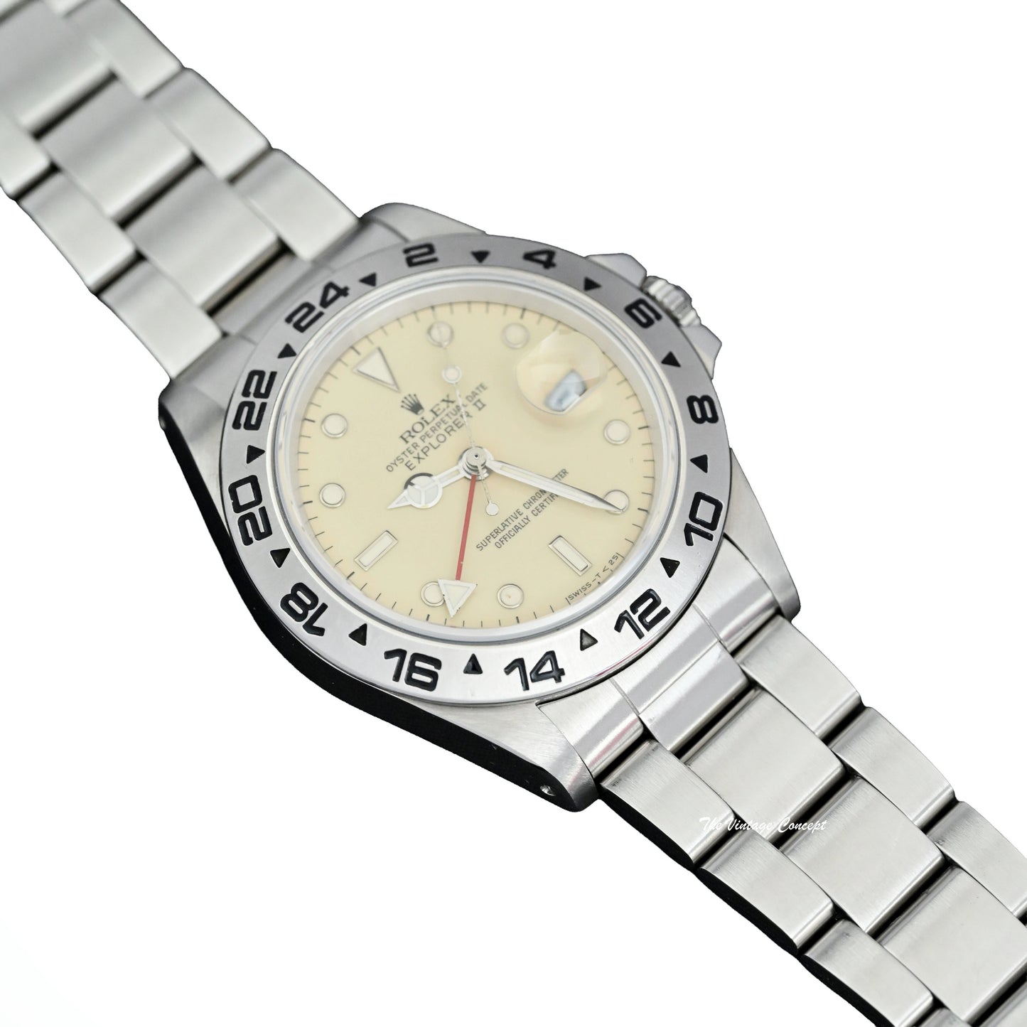 Rolex Explorer II 16550 Cream Dial with Bracelet and Original Paper