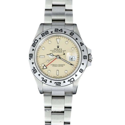 Rolex Explorer II 16550 Cream Dial with Bracelet and Original Paper
