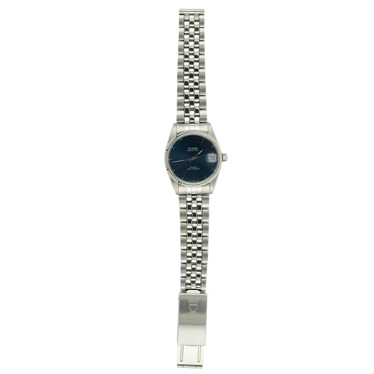 Tudor Prince Date 72034 Stainless Steel Blue Dial Automatic Watch
