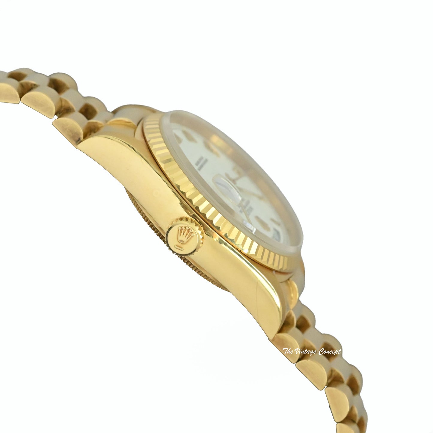 Rolex Day Date 18K Yellow Gold 18038 White Roman