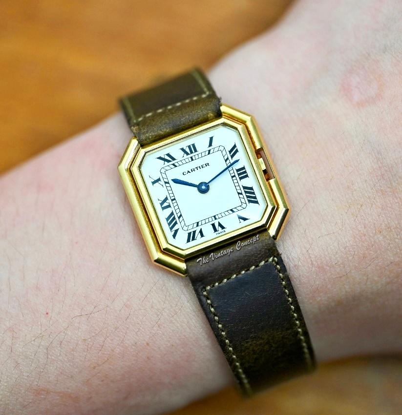 Cartier 18K YG Ceinture Manual Wind 78099 w/ Clasp Buckle