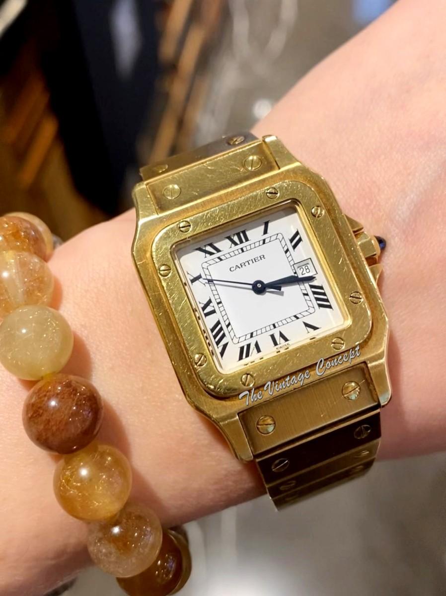 Cartier 18K Yellow Gold Santos Or Massif Automatic 2960 w/ Bracelet