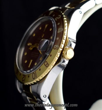 Rolex GMT-Master Two-Tones Brown Nipple Dial 1675 (SOLD) - The Vintage Concept