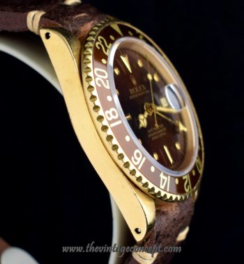 Rolex GMT-Master 18K YG Brown Nipple Dial 16758 ( SOLD） - The Vintage Concept