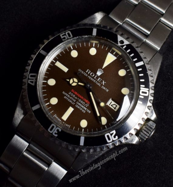 Rolex Tropical Submariner Single Red MK II 1680 (SOLD) - The Vintage Concept