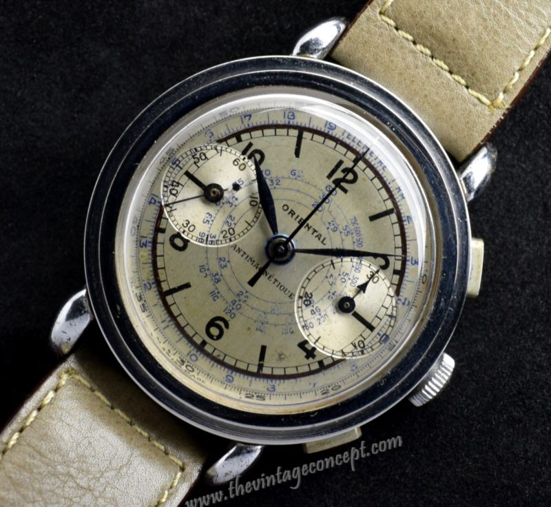 Oriental Steel Dual Chronograph Step Case Watch (SOLD) - The Vintage Concept