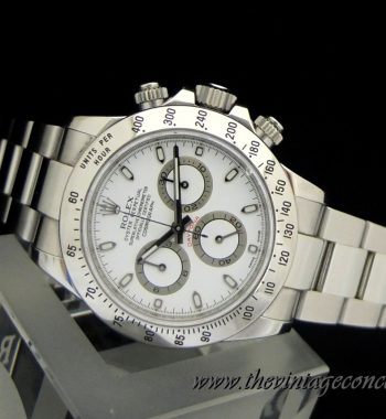 Rolex Daytona Stainless Steel White Dial 116520 (SOLD) - The Vintage Concept