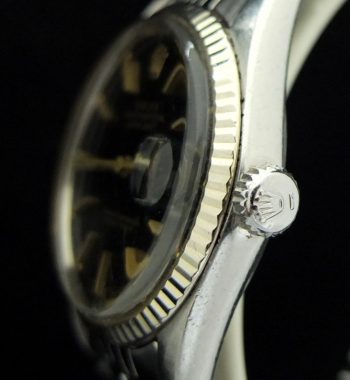 Rolex Datejust Black Dial Gold Index 16014 (SOLD) - The Vintage Concept