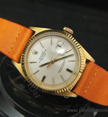 Rolex 18K YG Datejust Silver Dial 1601 (SOLD) - The Vintage Concept