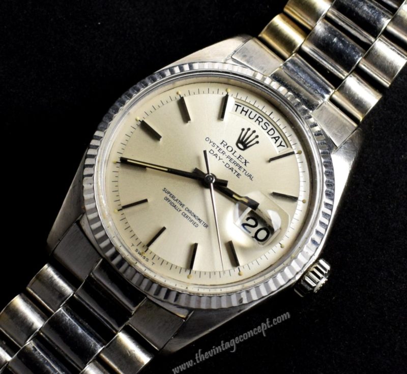 Rolex 18K WG Day-Date White Dial 1803 (SOLD) - The Vintage Concept