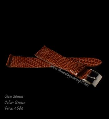 20 x 16mm Brown Crocodile Strap - The Vintage Concept