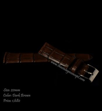 20 x 16mm Matte Greyish Black Crocodile Strap (SOLD) - The Vintage Concept