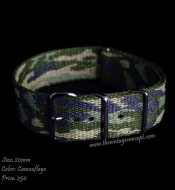 20mm Camouflage Nato Strap - The Vintage Concept