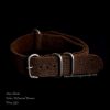 18mm Distressed Brown Nato-Style Leather Strap