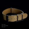 20mm Suede Khaki Nato-Style Leather Strap