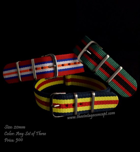 20mm Set of Three Pick Your Own Nato Straps - The Vintage Concept
