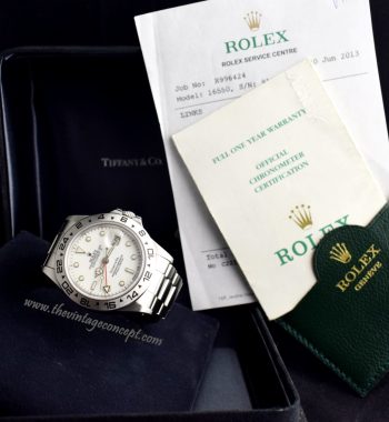 Rolex Explorer II Tiffany & Co. 16550 w/ Punched Paper, Service Paper & Box (SOLD) - The Vintage Concept