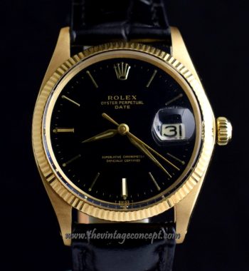 Rolex Date 18K YG Gilt Dial 1503 (SOLD) - The Vintage Concept