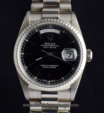 Rolex Day-Date 18K WG Black Dial 18239 (SOLD) - The Vintage Concept